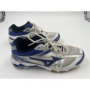 Mizuno Womens Wave Bolt 6 430224 0052 White Blue Running Shoes Size 8.5